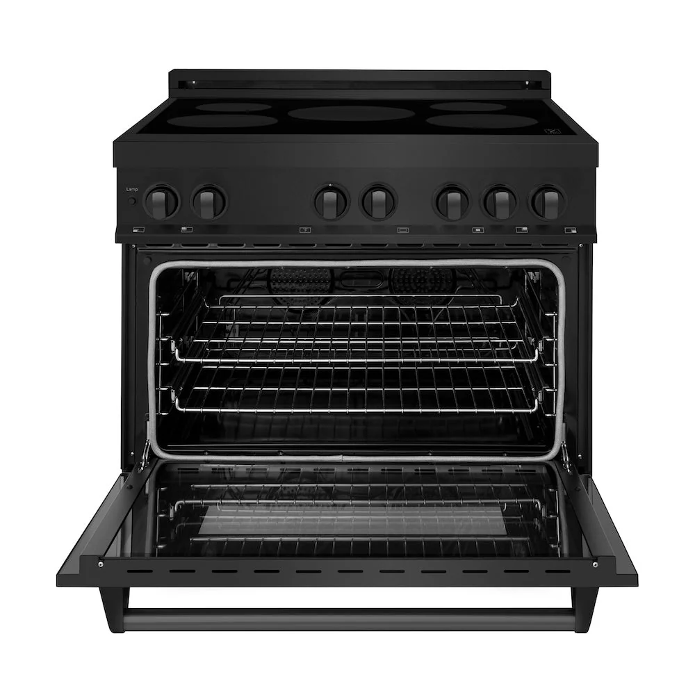 ZLINE 36 in. 4.6 cu. ft. Legacy Induction Range with 5 Element Cooktop and Electric Oven in Black Stainless Steel, Open Box-Good Condition - Image 7