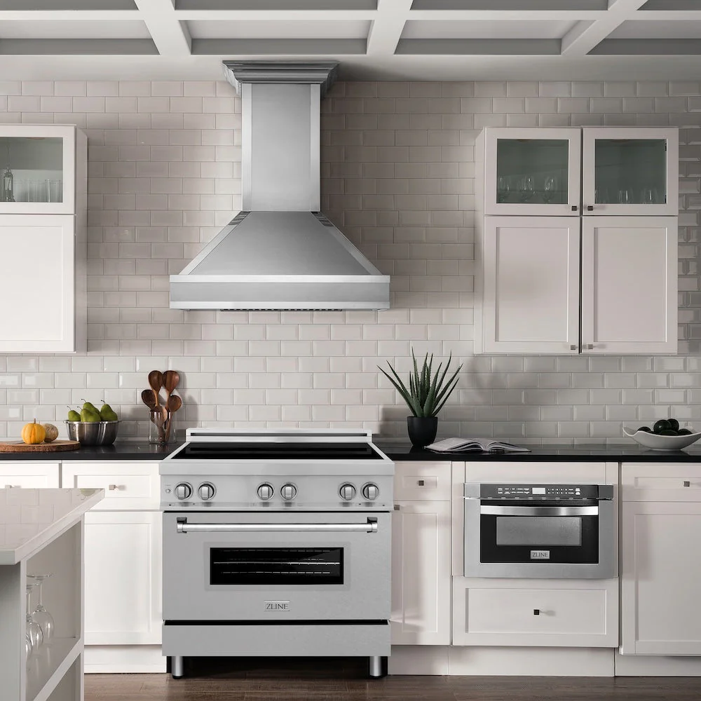 ZLINE 36 in. 4.6 cu. ft. Legacy Induction Range with 5 Element Cooktop and Electric Oven in Stainless Steel with Satin Stainless Steel, Open Box-Good Condition - Image 2