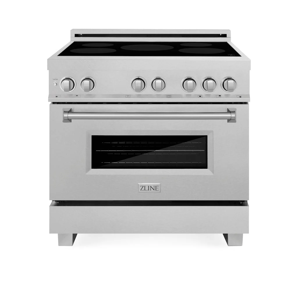 ZLINE 36 in. 4.6 cu. ft. Legacy Induction Range with 5 Element Cooktop and Electric Oven in Satin Stainless Steel, Open Box-Good Condition - Image 6