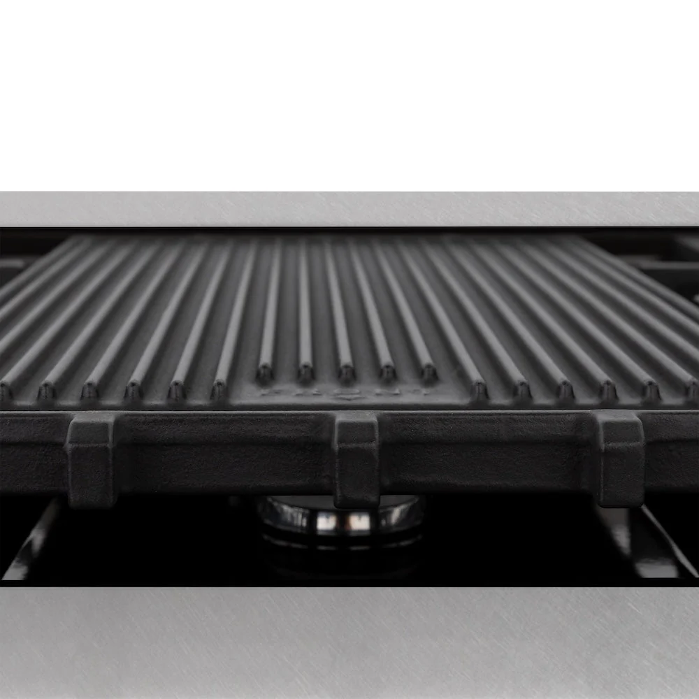 ZLINE Autograph Edition 48 in. 6.0 cu. ft. Legacy Dual Fuel Range with 7 Burner Gas Cooktop and 2 Electric Ovens in Satin Stainless Steel with White Matte Doors and Champagne Bronze Accents, Open Box-Good Condition - Image 6