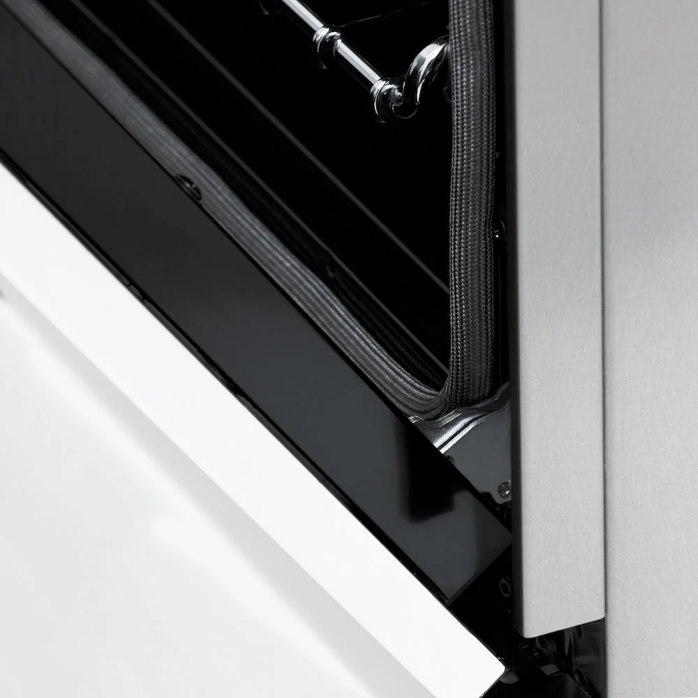 ZLINE Autograph Edition 48 in. 6.0 cu. ft. Legacy Dual Fuel Range with 7 Burner Gas Cooktop and 2 Electric Ovens in Satin Stainless Steel with White Matte Doors and Polished Gold Accents, Open Box-Good Condition - Image 14