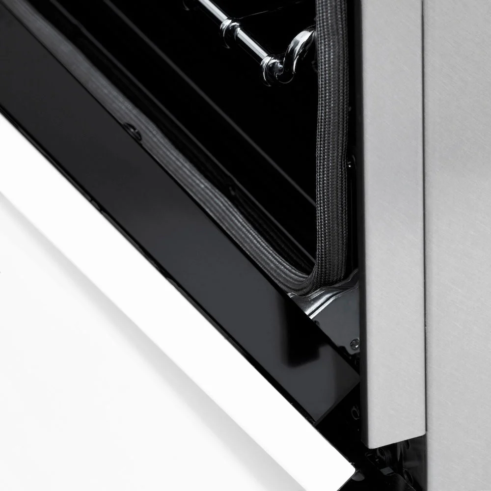 ZLINE Autograph Edition 60 in. 7.4 cu. ft. Legacy Dual Fuel Range with 9 Burner Gas Cooktop and 2 Electric Convection Ovens in Satin Stainless Steel with White Matte Doors and Matte Black Accents, Open Box-Good Condition - Image 18