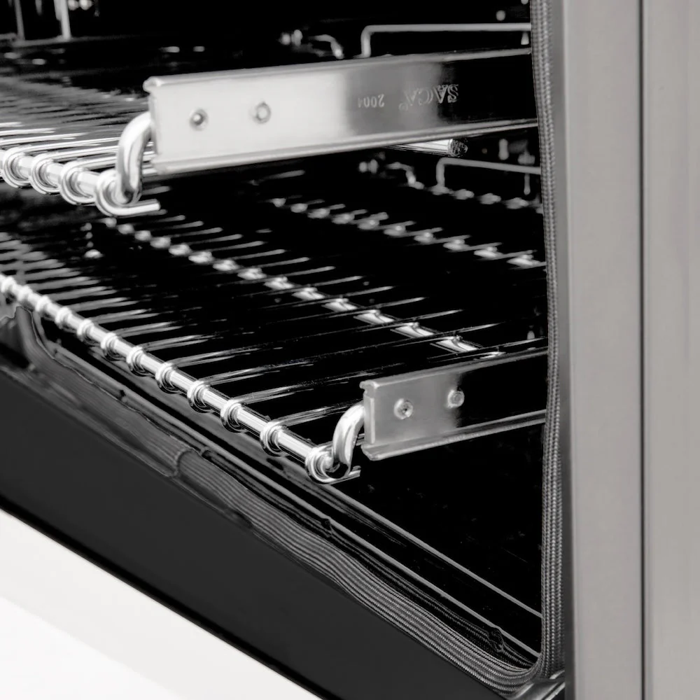 ZLINE Autograph Edition 48 in. 6.0 cu. ft. Legacy Dual Fuel Range with 7 Burner Gas Cooktop and 2 Electric Ovens in Stainless Steel with White Matte Doors and Polished Gold Accents, Open Box-Good Condition - Image 15