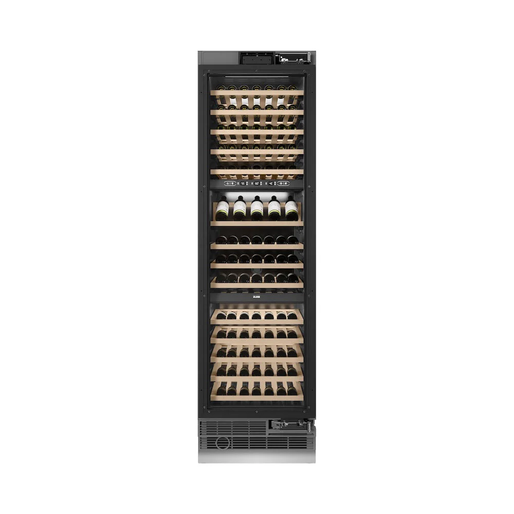 ZLINE 24 in. 12.4 cu. ft. Triple Zone 100 Bottle Panel Ready Column Wine Cooler, Open Box-Good Condition - Image 8