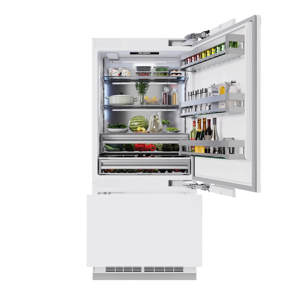 ZLINE 36 in. 19.8 cu. ft. Panel Ready Built-In Bottom Freezer Refrigerator with Water Dispenser and Ice Maker, Open Box-Good Condition - Image 8