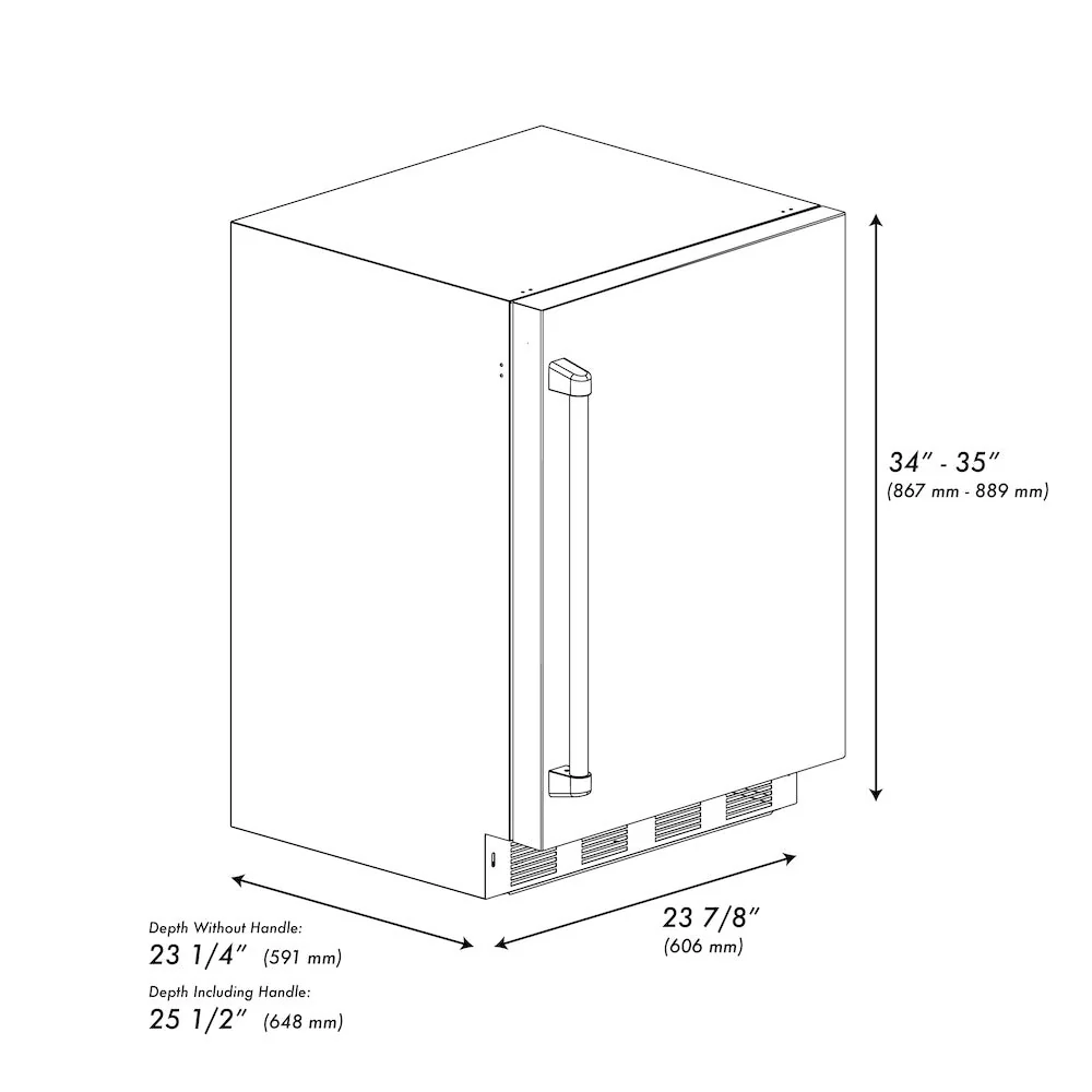 ZLINE 24 in. Touchstone 151 Can Beverage Fridge with Solid Stainless Steel Door, Open Box-Good Condition - Image 15