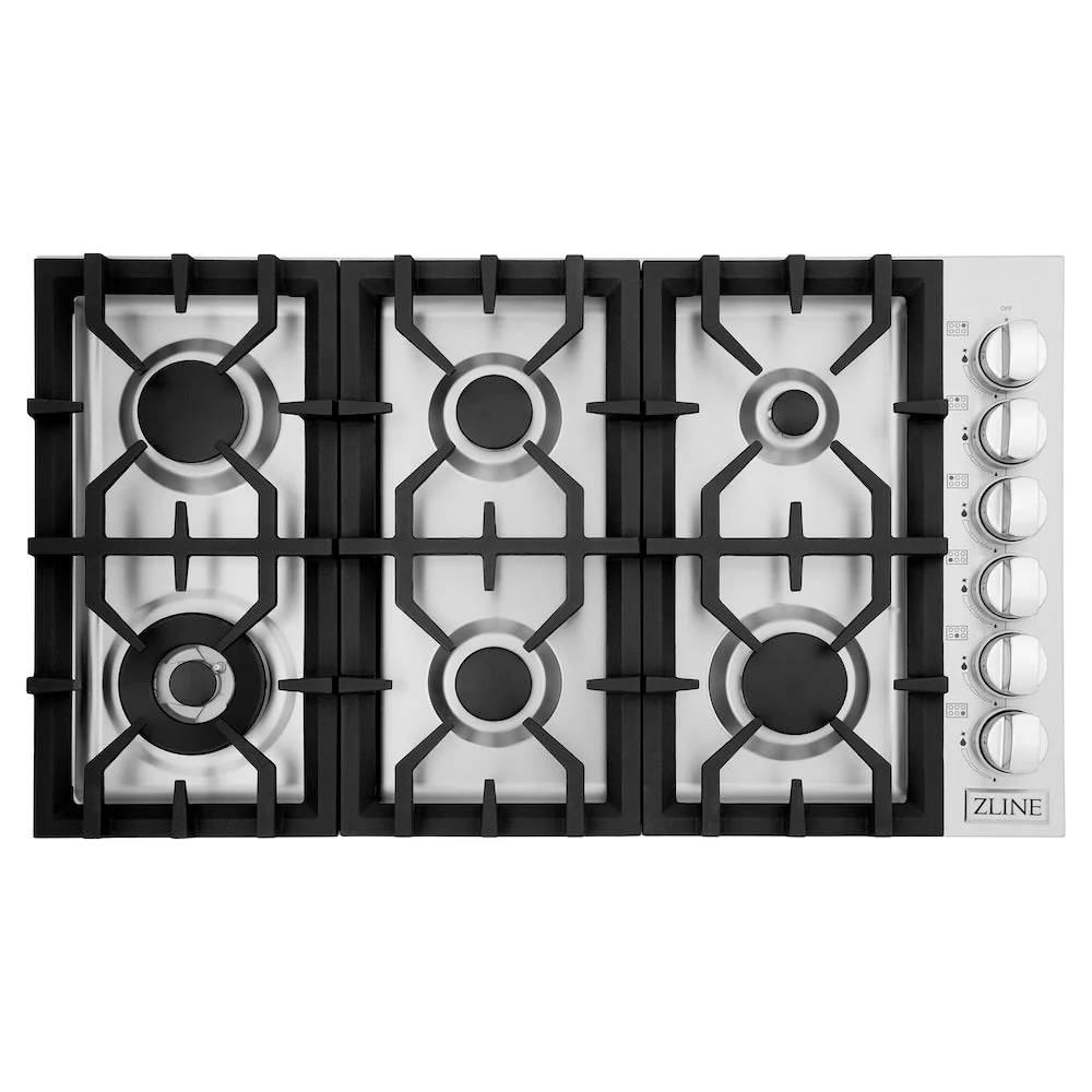 ZLINE 36 in. Gas Cooktop with 6 Burners, Open Box-Good Condition - Image 4