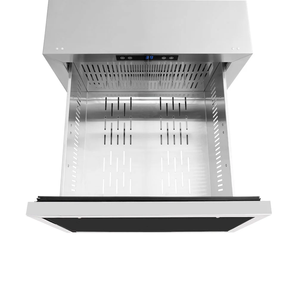 ZLINE 24 in. Touchstone 168 Can Outdoor-Rated Dual Refrigerator Drawer with Panel-Ready Doors, Open Box-Good Condition - Image 13