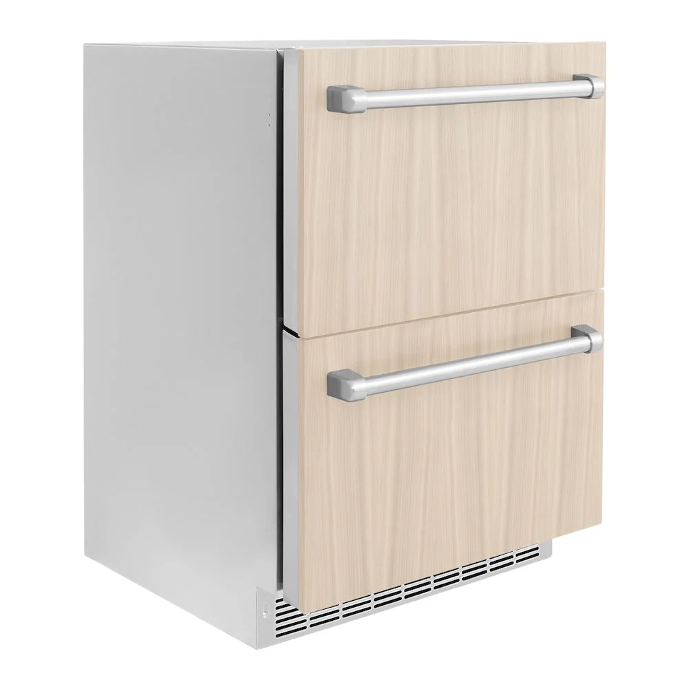 ZLINE 24 in. Touchstone 168 Can Outdoor-Rated Dual Refrigerator Drawer with Panel-Ready Doors, Open Box-Good Condition - Image 6