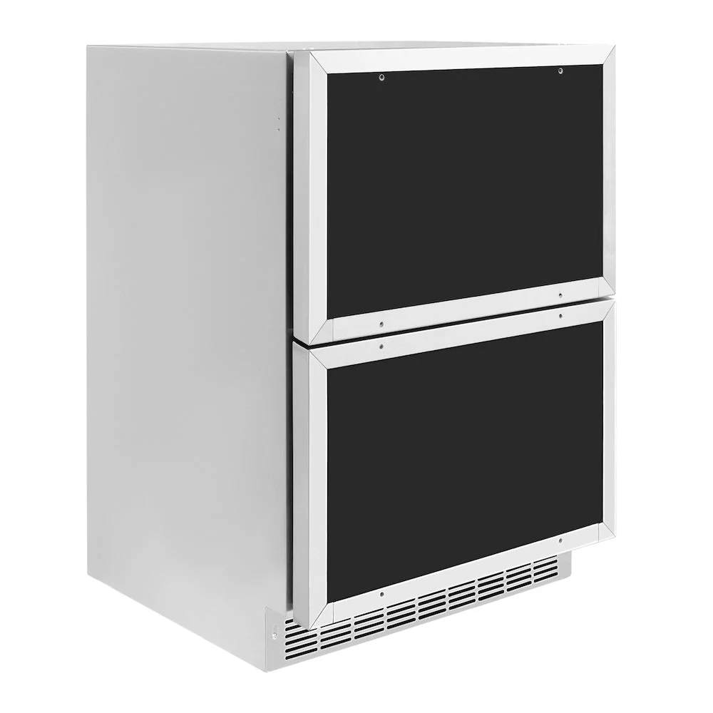 ZLINE 24 in. Touchstone 168 Can Outdoor-Rated Dual Refrigerator Drawer with Panel-Ready Doors, Open Box-Good Condition - Image 8