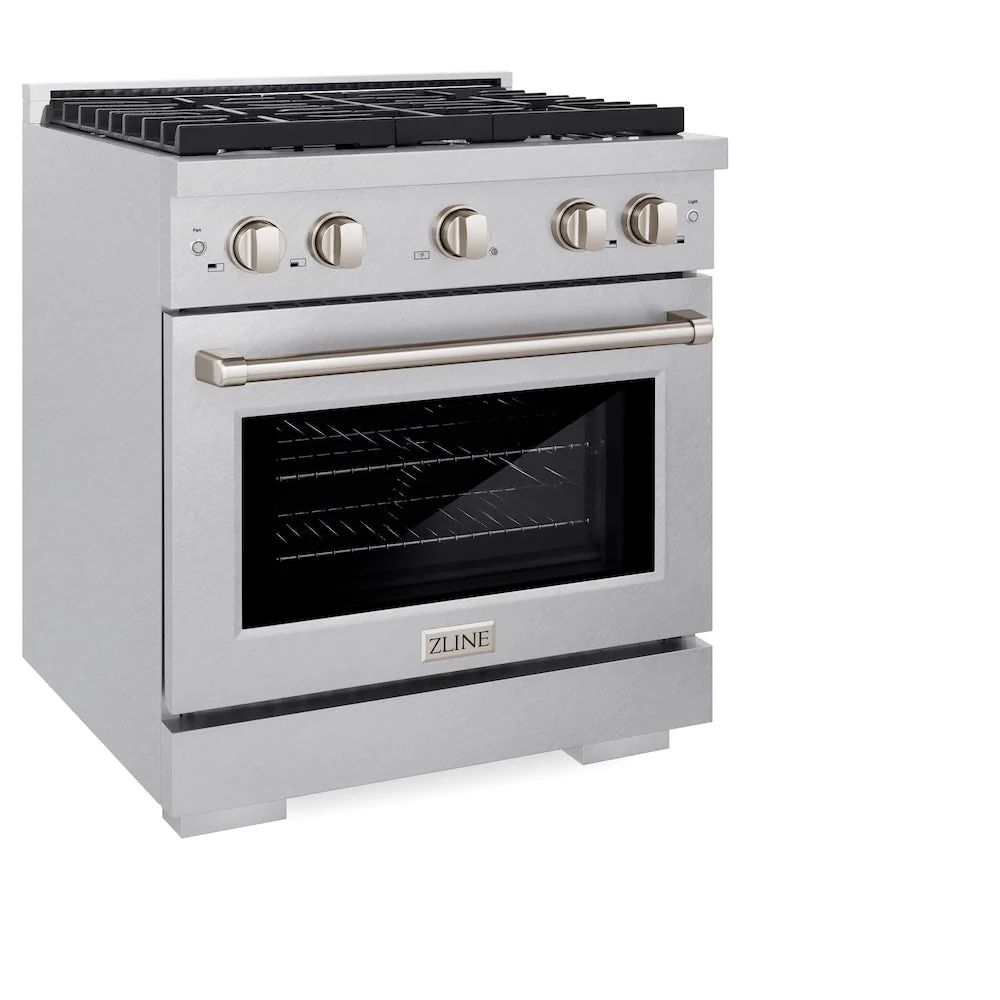 ZLINE 30 in. 4.2 cu. ft. Paramount Dual Fuel Range with 4 Burner Gas Cooktop and Electric Convection Oven in Satin Stainless Steel, Open Box-Good Condition - Image 3