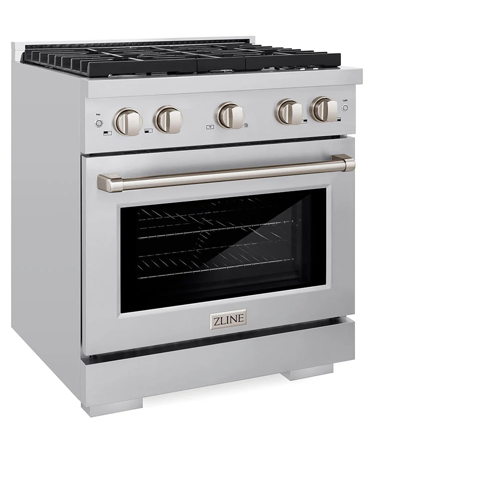 ZLINE 30 in. 4.2 cu. ft. Paramount Gas Range with 4 Burner Cooktop and Convection Gas Oven in Stainless Steel, Open Box-Good Condition - Image 9