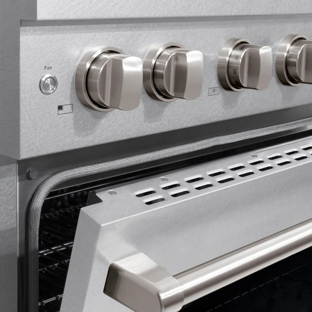 ZLINE 30 in. 4.2 cu. ft. Paramount Gas Range with 4 Burner Cooktop and Convection Gas Oven in Satin Stainless Steel, Open Box-Good Condition - Image 9
