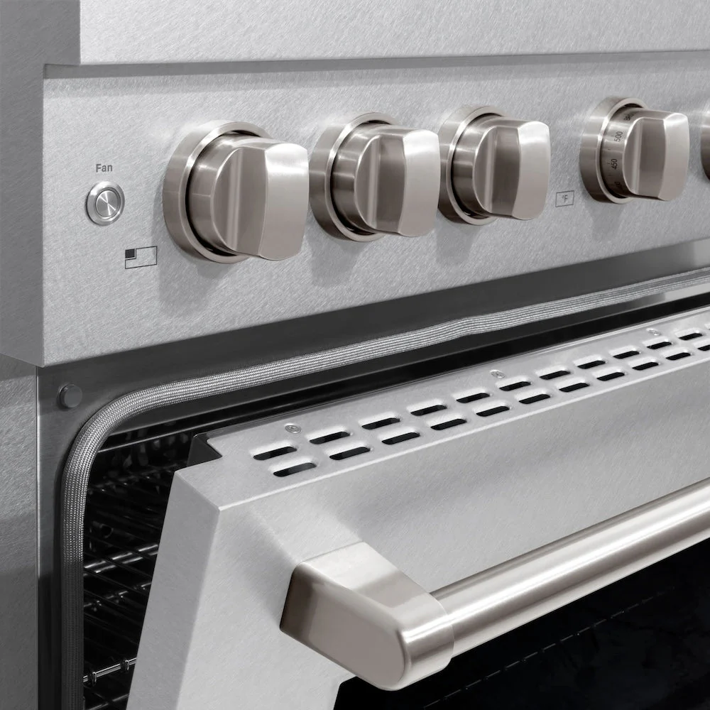 ZLINE 36 in. 5.2 cu. ft. Paramount Gas Range with 6 Burner Cooktop and Convection Gas Oven in Satin Stainless Steel, Open Box-Good Condition - Image 10