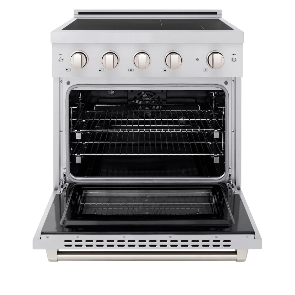 ZLINE 30 in. 4.2 cu. ft. Paramount Induction Range with 4 Element Cooktop and Electric Convection Oven in Stainless Steel, Open Box-Good Condition - Image 7