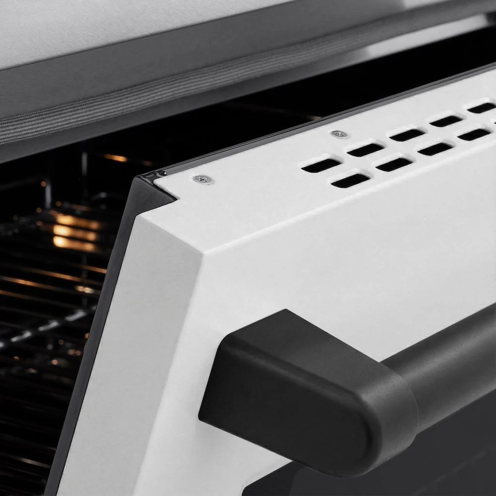 ZLINE Autograph Edition 30 in. 4.2 cu. ft. Paramount Induction Range with 4 Element Cooktop and Electric Convection Oven in Satin Stainless Steel with White Matte Door and Matte Black Accents, Open Box-Good Condition - Image 10