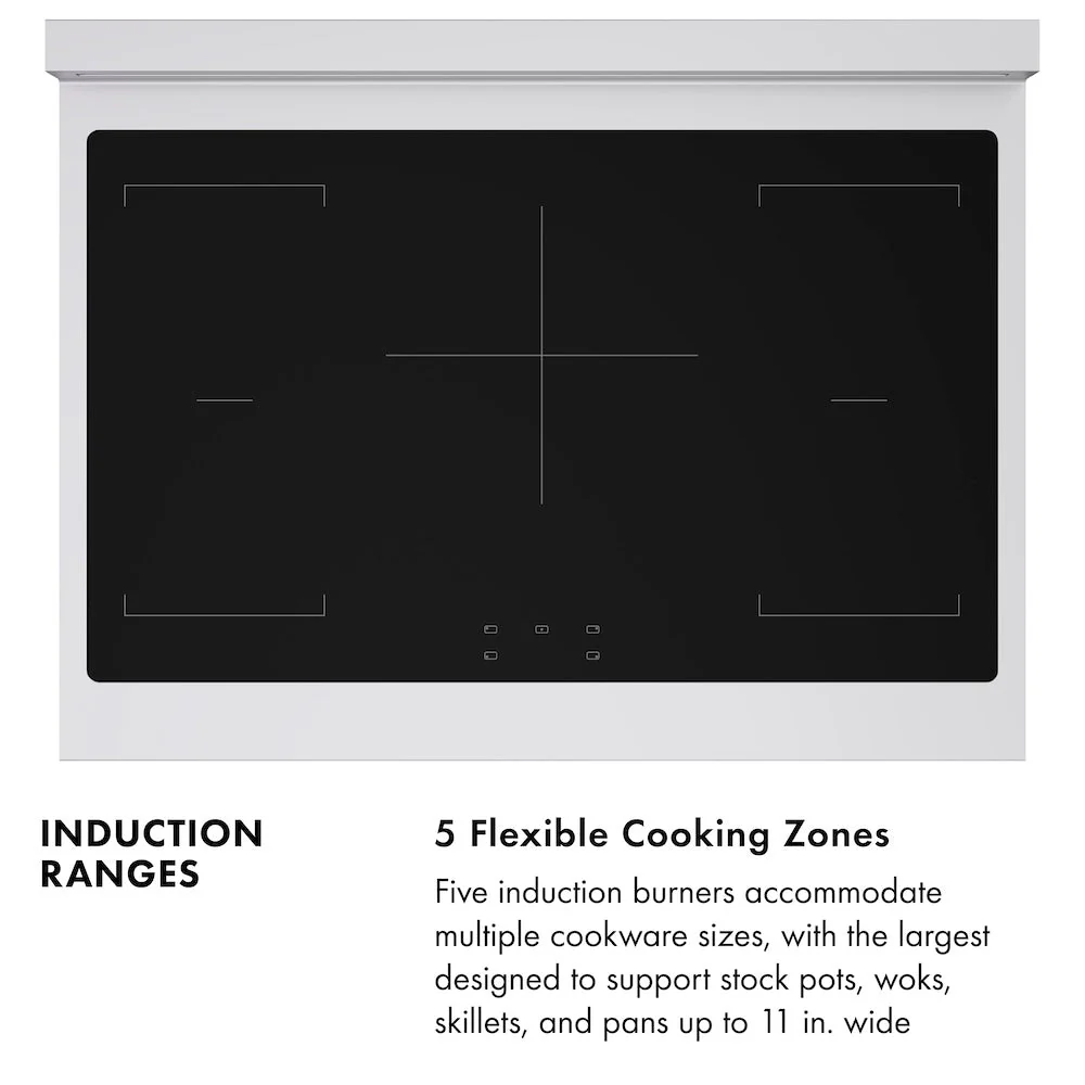 ZLINE Autograph Edition 36 in. 5.2 cu. ft. Paramount Induction Range with 5 Element Cooktop and Electric Convection Oven in Stainless Steel with Polished Gold Accents, Open Box-Good Condition - Image 6