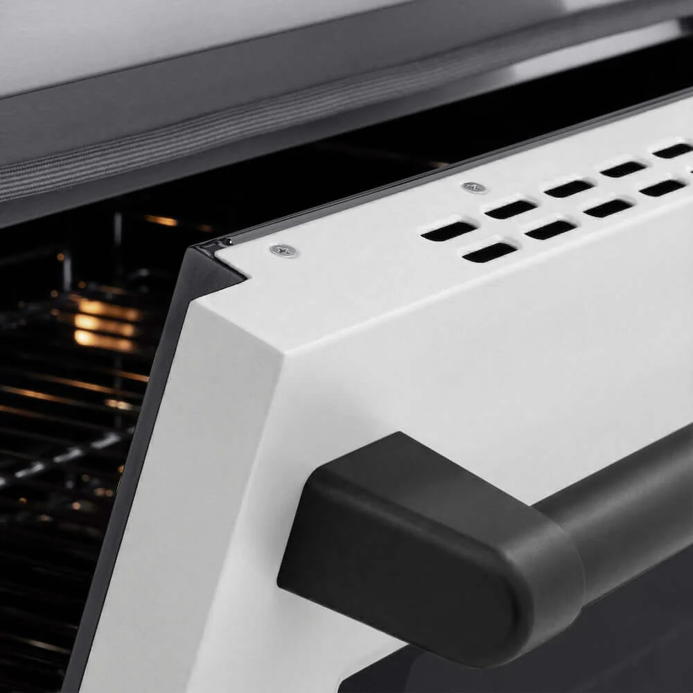 ZLINE Autograph Edition 30 in. 4.2 cu. ft. Paramount Induction Range with 4 Element Cooktop and Electric Convection Oven in Stainless Steel with White Matte Door and Matte Black Accents, Open Box-Good Condition - Image 10