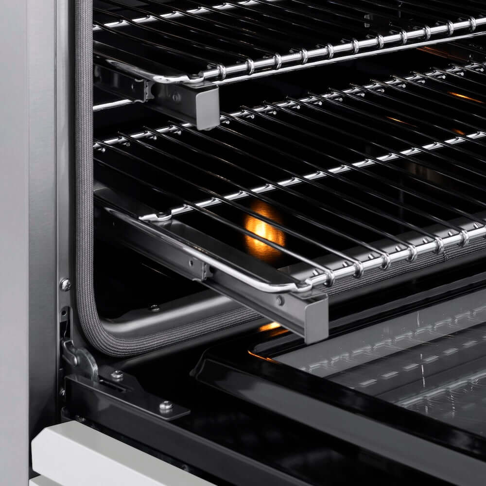 ZLINE Autograph Edition 36 in. 5.2 cu. ft. Paramount Induction Range with 5 Element Cooktop and Electric Convection Oven in Stainless Steel with White Matte Door and Matte Black Accents, Open Box-Good Condition - Image 10