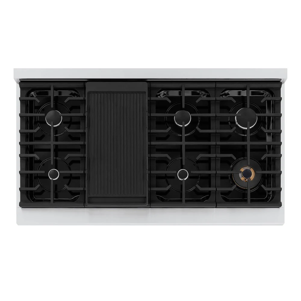 ZLINE 48 in. Paramount Gas Rangetop with 8 Burners and Porcelain Cooktop in Stainless Steel, Open Box-Good Condition - Image 6