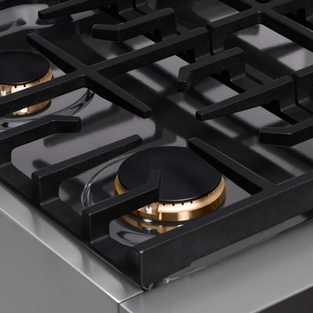 ZLINE Autograph Edition 30 in. Paramount Gas Rangetop with 4 Burners and Porcelain Cooktop in Stainless Steel with Champagne Bronze Accents, Open Box-Good Condition - Image 2
