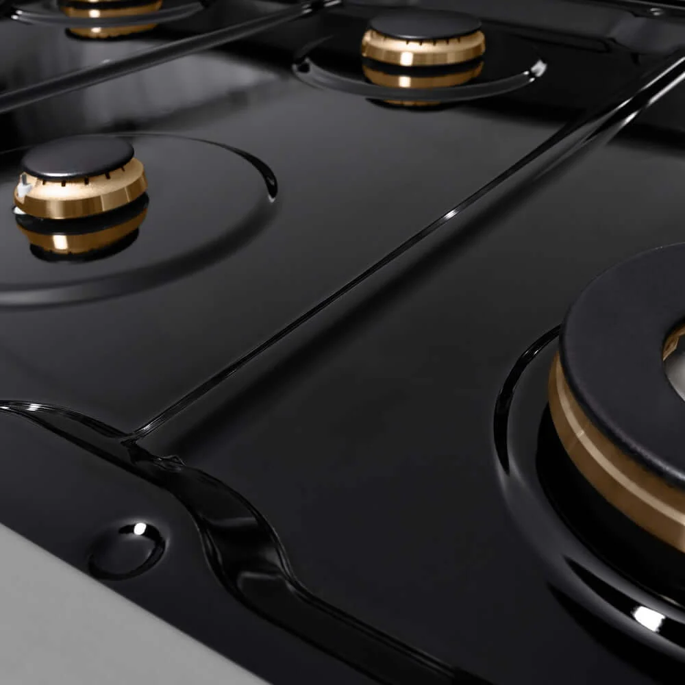 ZLINE 48 in. Autograph Edition Paramount Gas Rangetop with 8 Burners and Porcelain Cooktop in Stainless Steel with Champagne Bronze Accents, Open Box-Good Condition - Image 6
