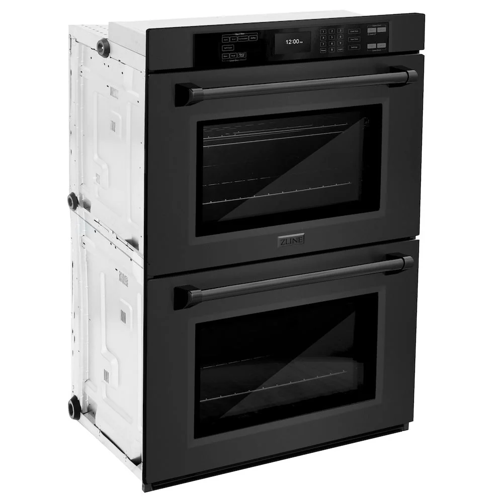 ZLINE 30 in. Professional True Convection Double Wall Oven with Air Fry and Self Clean in Black Stainless Steel, Open Box-Good Condition - Image 3