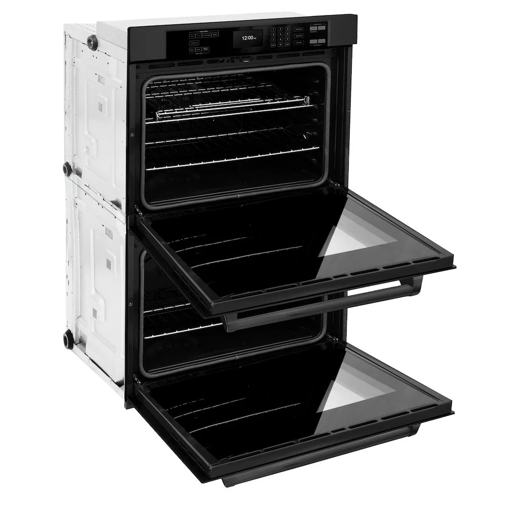 ZLINE 30 in. Professional True Convection Double Wall Oven with Air Fry and Self Clean in Black Stainless Steel, Open Box-Good Condition - Image 4