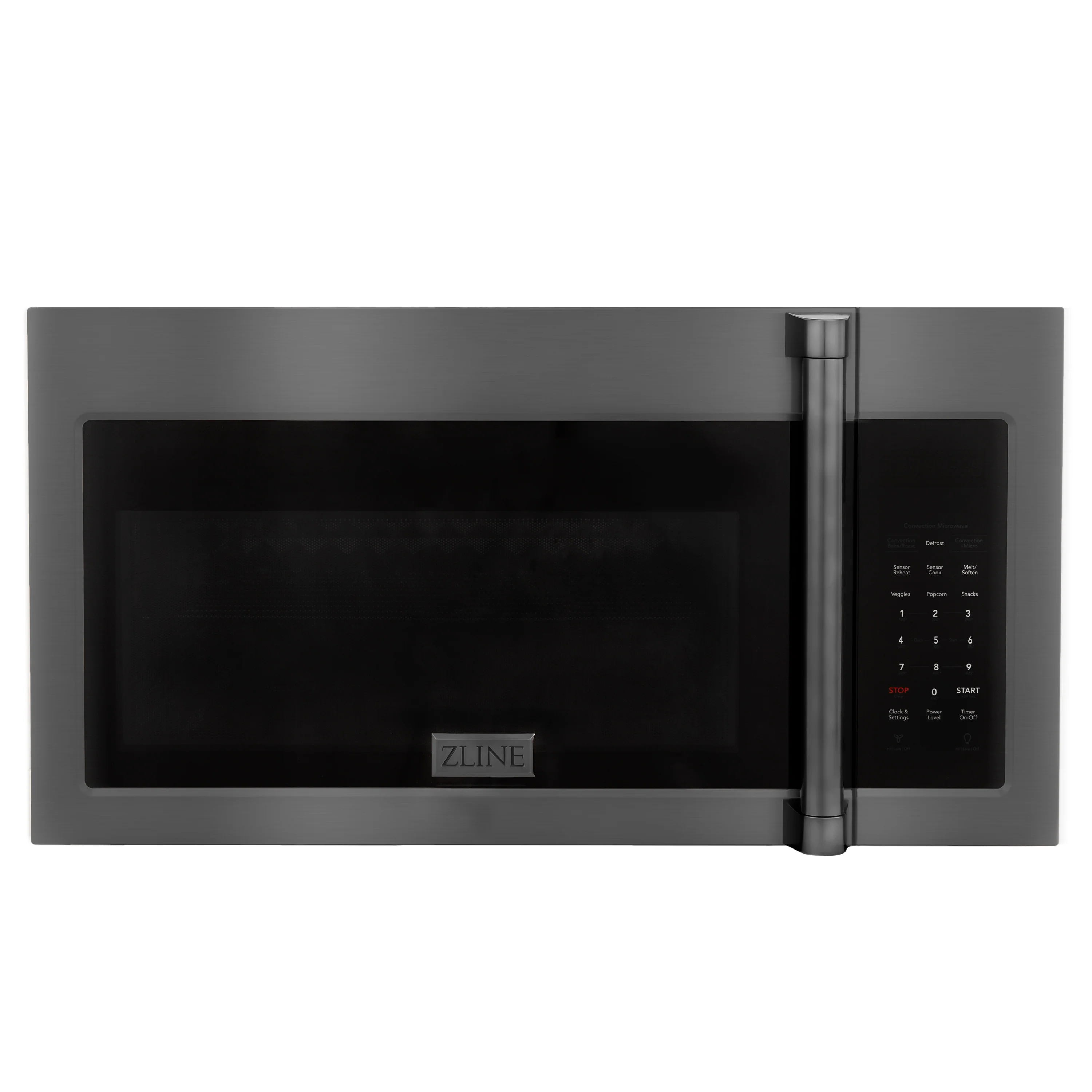 Products ZLINE 30" 1.5 cu. ft. Over the Range Microwave in Black Stainless Steel with Traditional Handle and Set of 2 Charcoal Filters (MWO-OTRCFH-30-BS) - Image 2