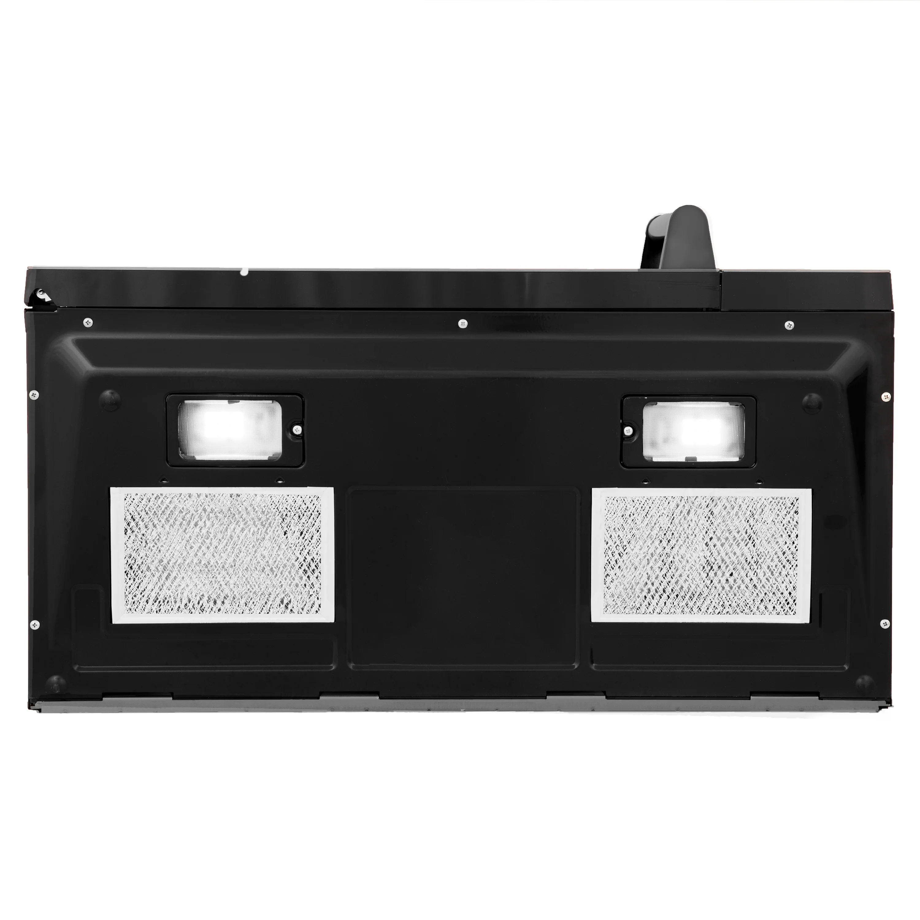 Products ZLINE 30" 1.5 cu. ft. Over the Range Microwave in Black Stainless Steel with Traditional Handle and Set of 2 Charcoal Filters (MWO-OTRCFH-30-BS) - Image 4