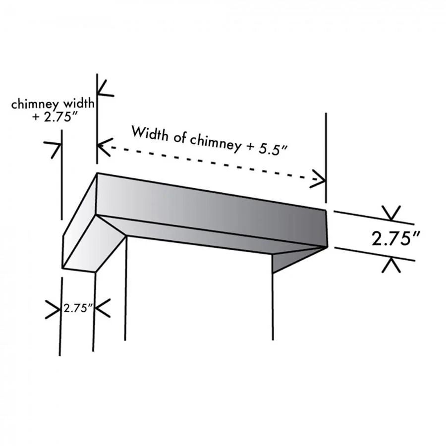 ZLINE Vented Crown Molding Profile 6 For Wall Mount Range Hood (CM6V-300G) - Image 3