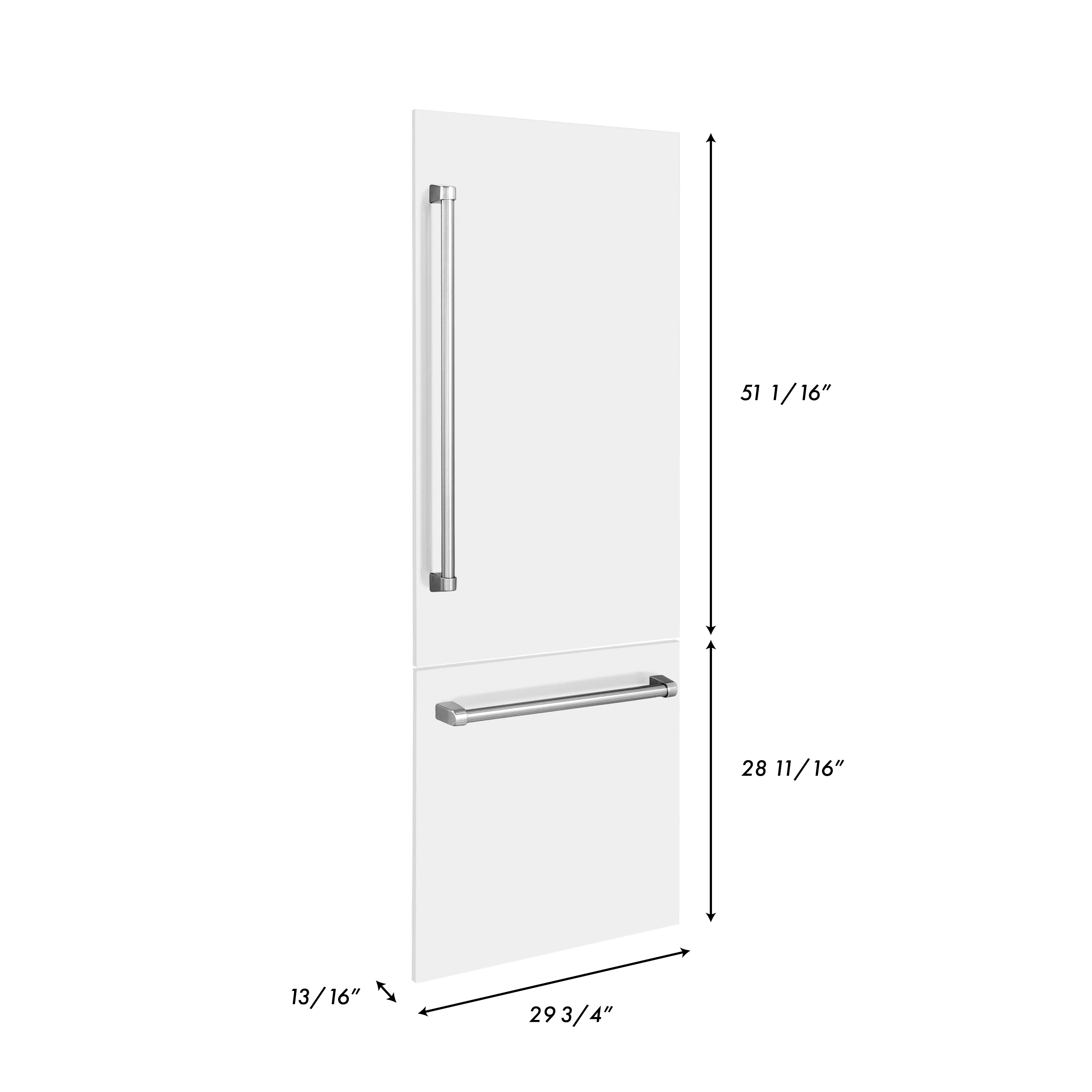 ZLINE 30" Refrigerator Panels in White Matte for a 30" Built-in Refrigerator (RPBIV-WM-30) - Image 4