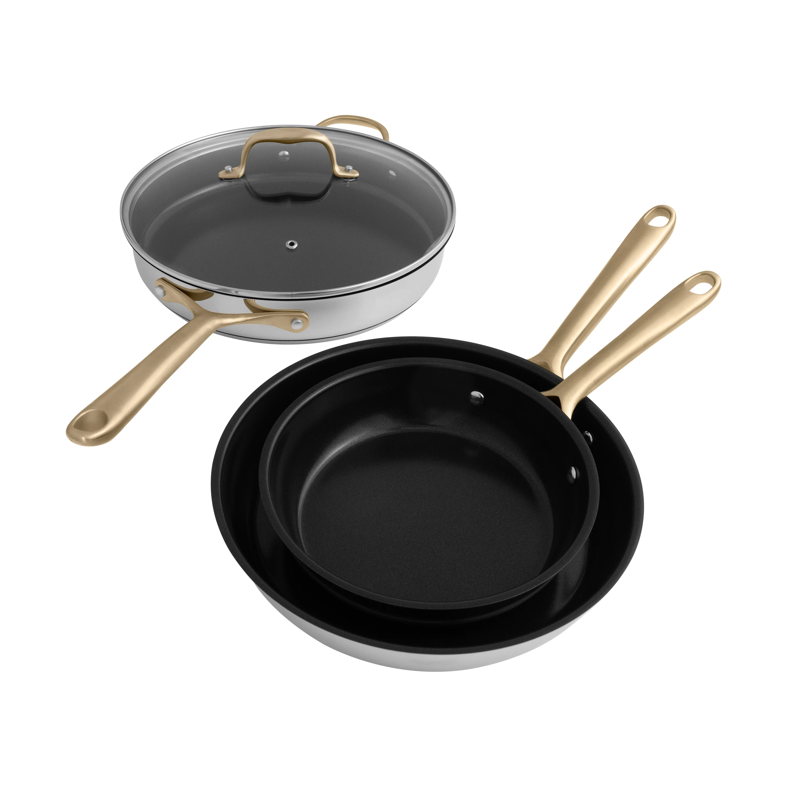 ZLINE 10-Piece Non-Toxic Stainless Steel with 3-Piece Nonstick Ceramic Cookware Set (CWSETL-NS-10) - Image 8