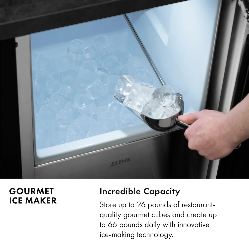 ZLINE 15 in. Touchstone Gourmet Ice Maker with Drain Pump and Panel Ready Door, Open Box-Great Condition - Image 14