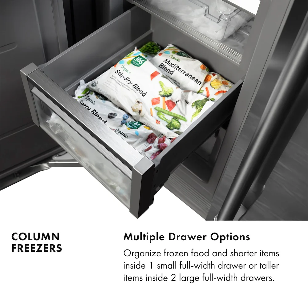 ZLINE 18 in. 8.6 cu. ft. Panel Ready Left Hinge Column Freezer with Graphite Gray Interior, Open Box-Great Condition - Image 25