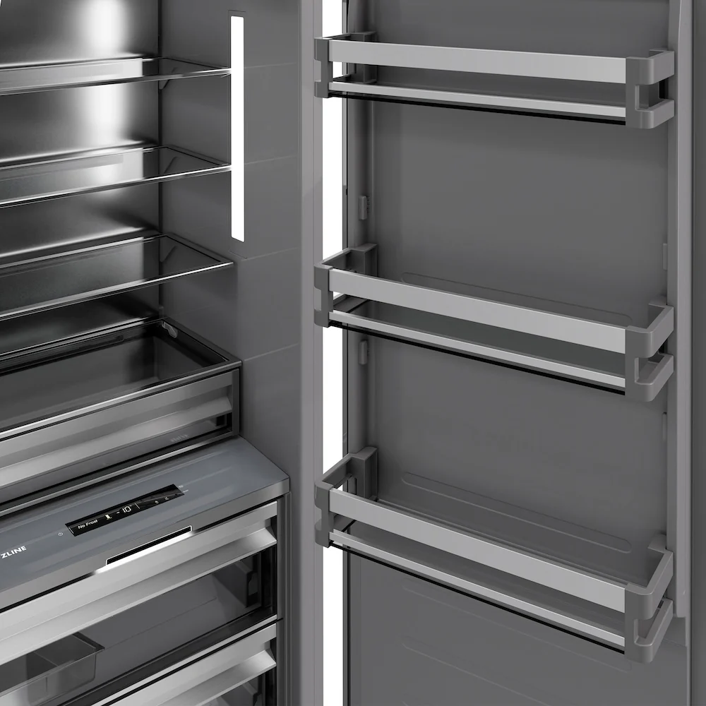 ZLINE 18 in. 8.6 cu. ft. Panel Ready Right Hinge Column Freezer with Graphite Gray Interior, Open Box-Great Condition - Image 20