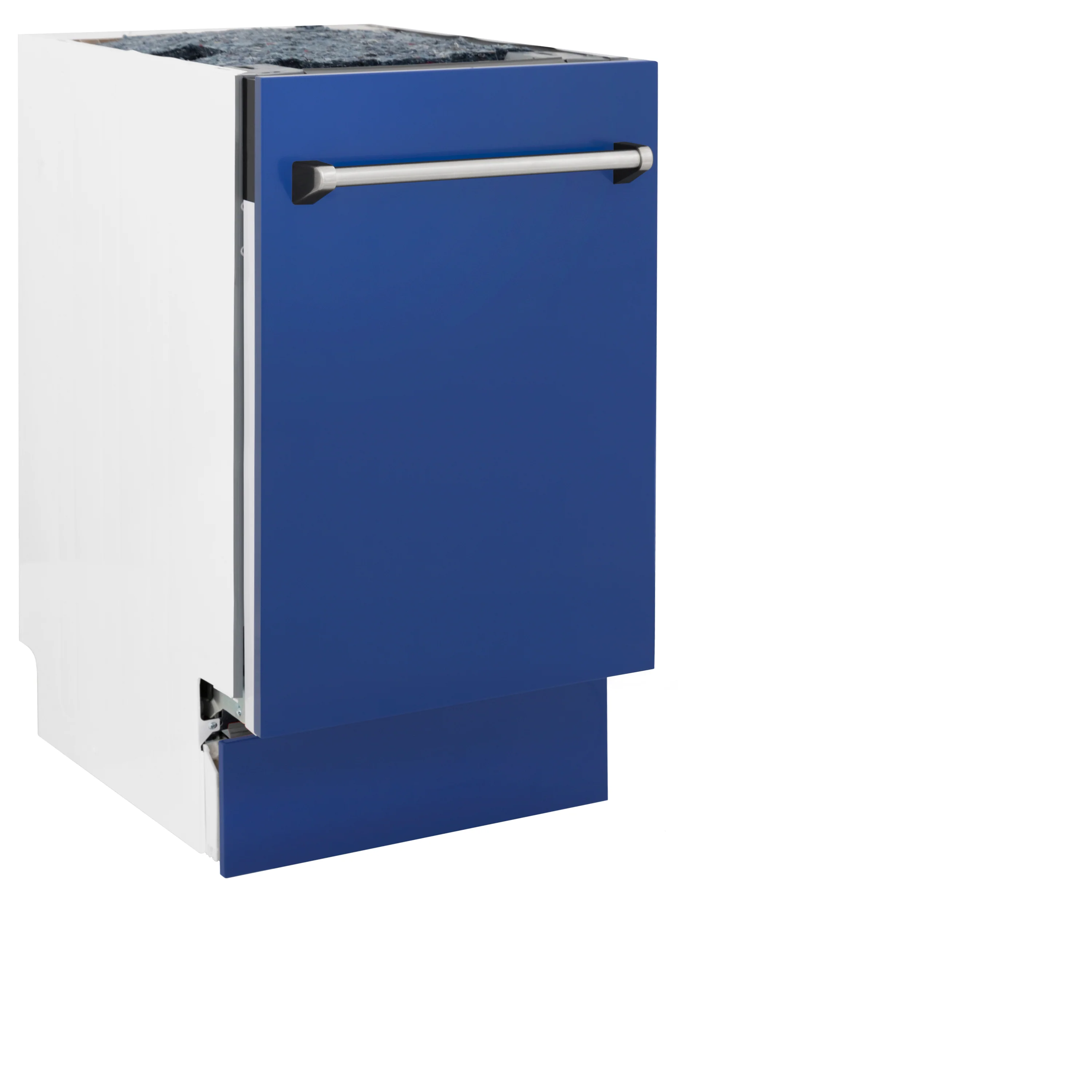 ZLINE 18 in. Tallac Series 3rd Rack Top Control Built-In Dishwasher in Blue Matte with Stainless Steel Tub, 51dBa (DWV-BM-18) - Image 9