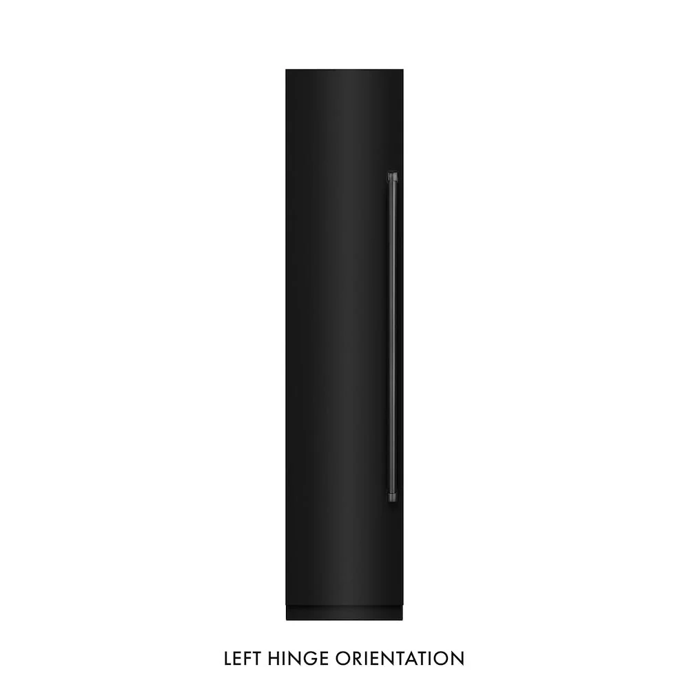 ZLINE 18 in. 8.6 cu. ft. Left Hinge Column Freezer in Black Stainless Steel with Graphite Gray Interior (RCFVL-BS-18) - Image 4