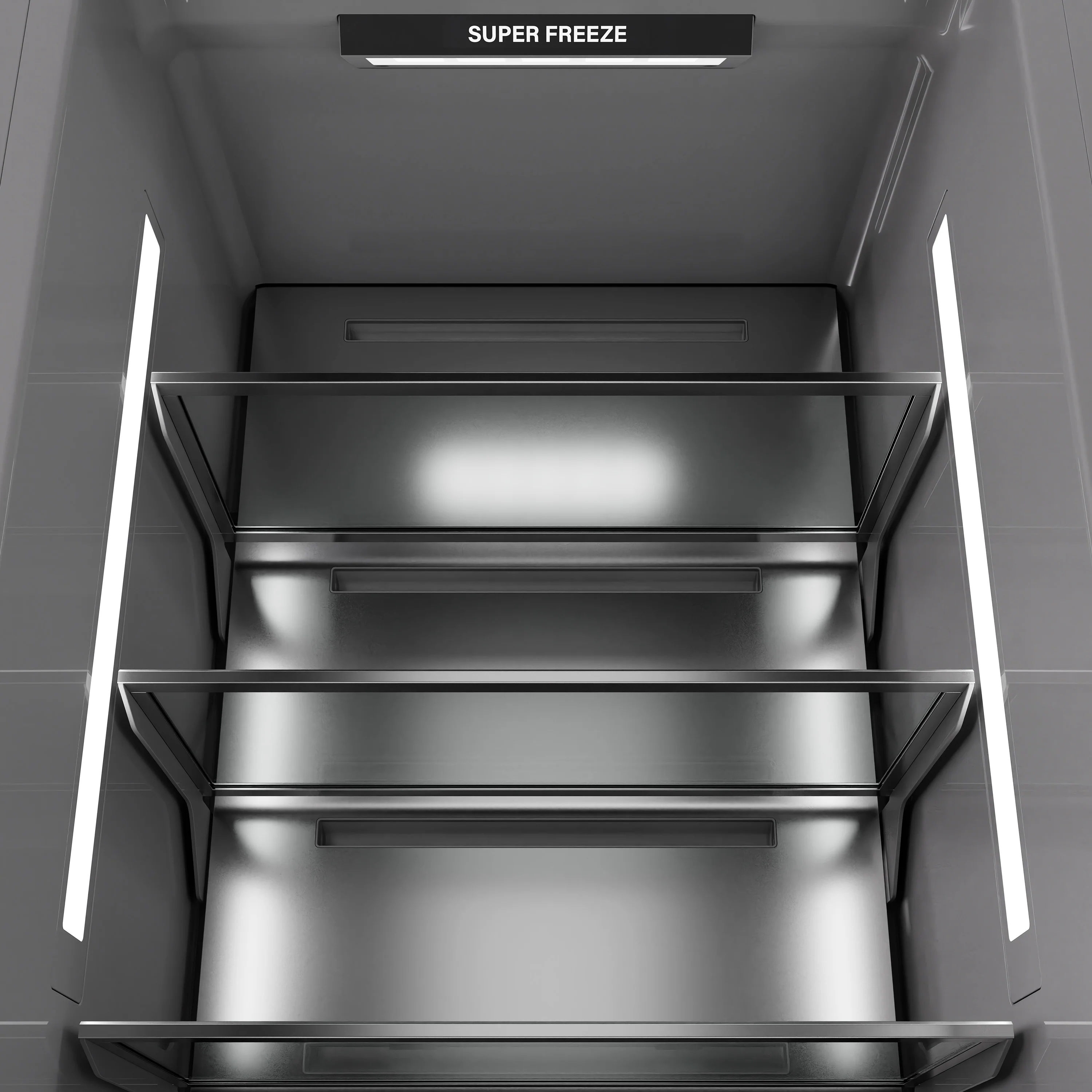 ZLINE 18 in. 8.6 cu. ft. Left Hinge Column Freezer in Satin Stainless Steel with Graphite Gray Interior (RCFVL-SN-18) - Image 15