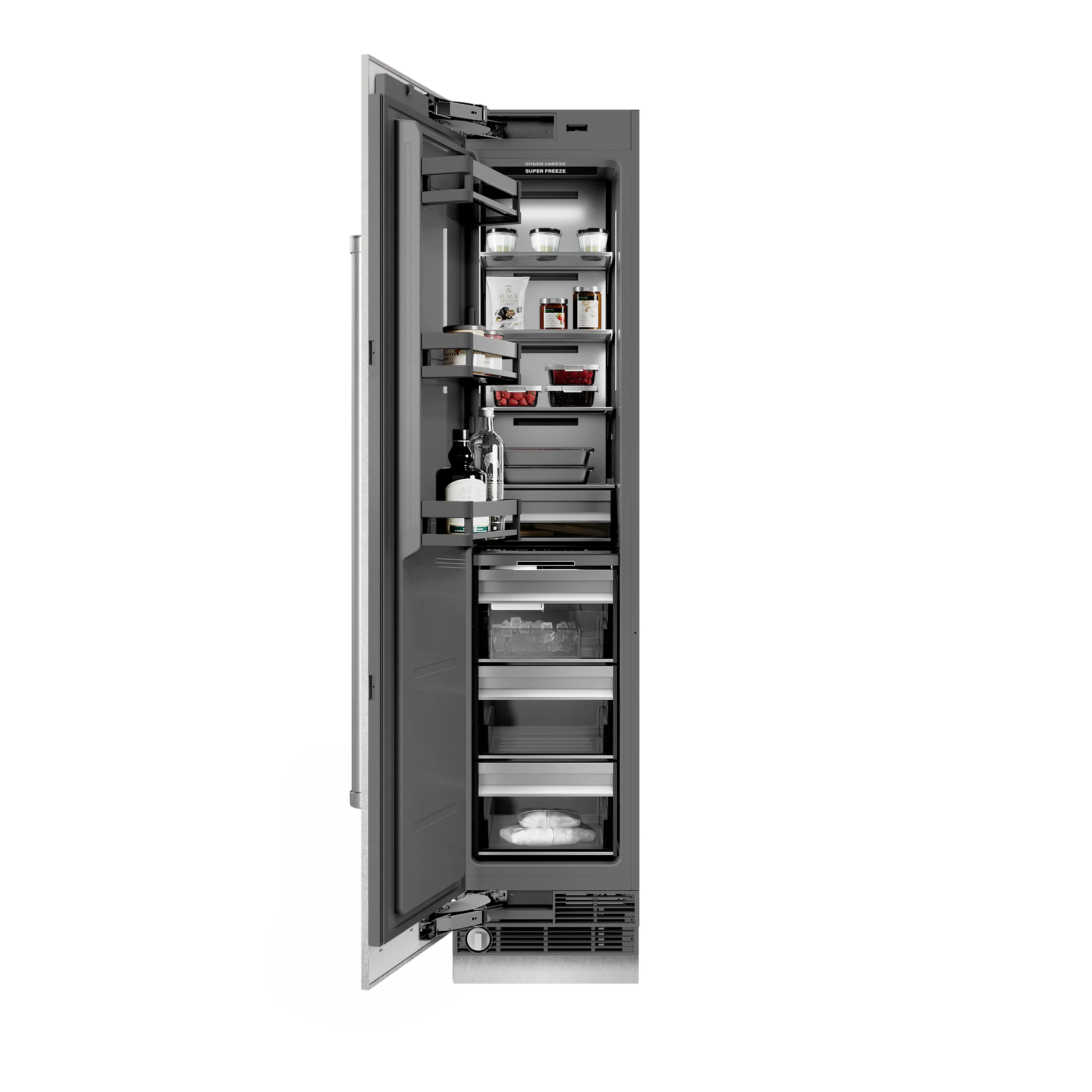 ZLINE 18 in. 8.6 cu. ft. Left Hinge Column Freezer in Satin Stainless Steel with Graphite Gray Interior (RCFVL-SN-18) - Image 6