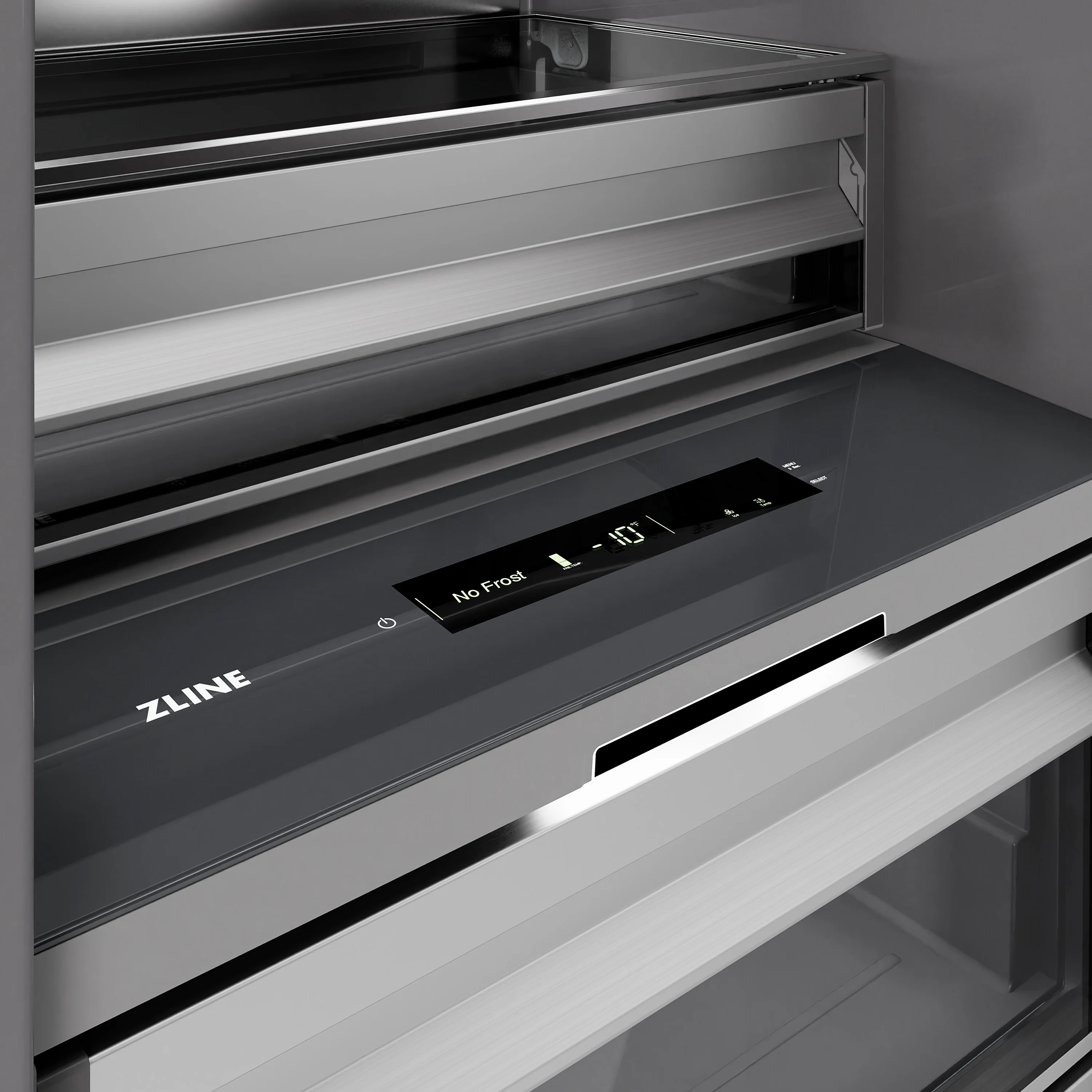 ZLINE 18 in. 8.6 cu. ft. Left Hinge Column Freezer in White Matte with Graphite Gray Interior (RCFVL-WM-18) - Image 10