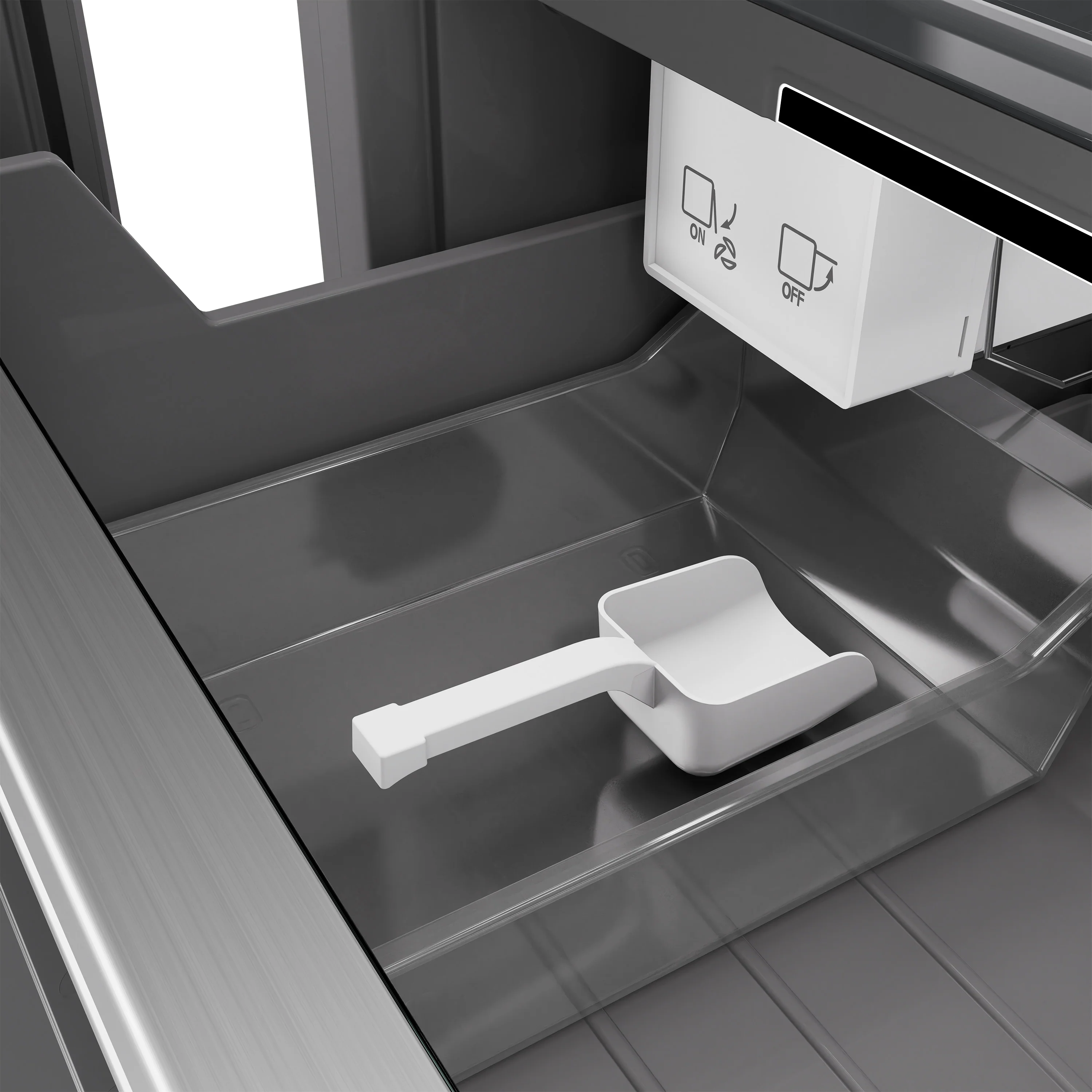 ZLINE 18 in. 8.6 cu. ft. Left Hinge Column Freezer in White Matte with Graphite Gray Interior (RCFVL-WM-18) - Image 7