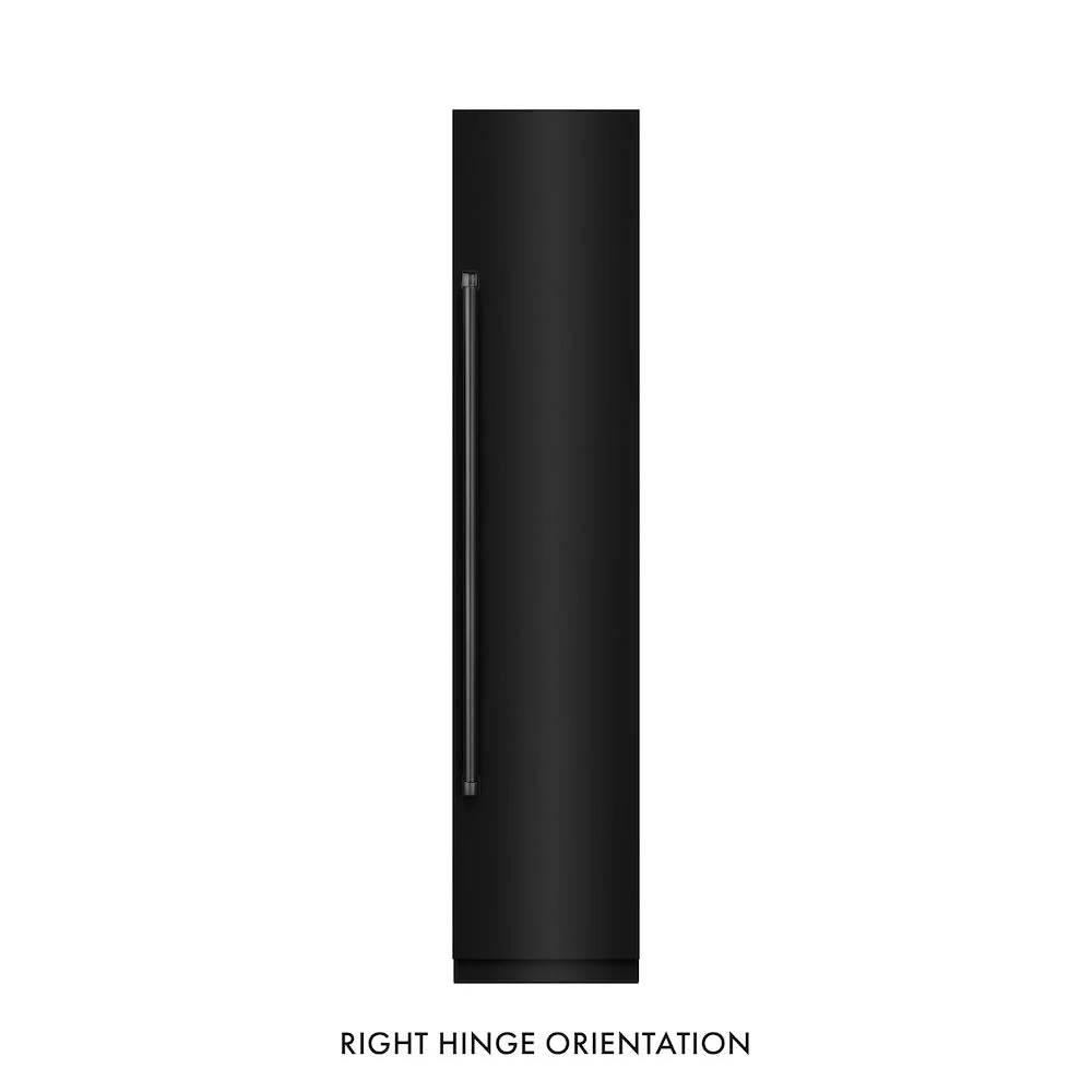 ZLINE 18 in. 8.6 cu. ft. Right Hinge Column Freezer in Black Stainless Steel with Graphite Gray Interior (RCFVR-BS-18) - Image 4