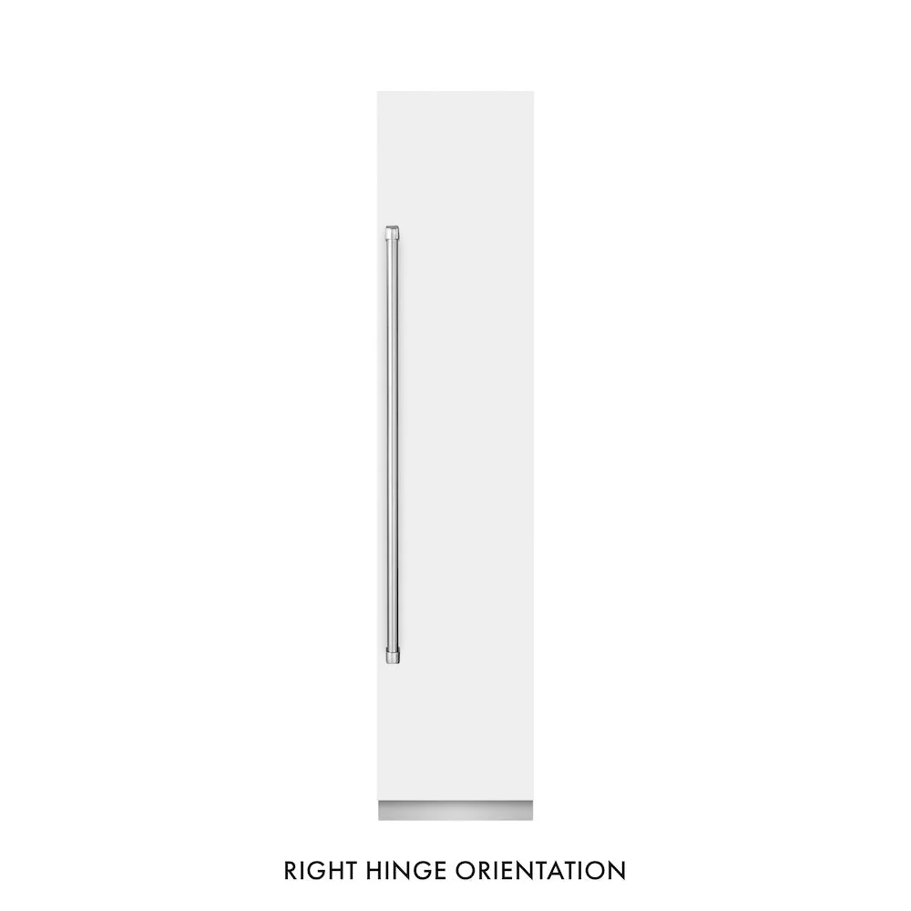 ZLINE 18 in. 8.6 cu. ft. Right Hinge Column Freezer in White Matte with Graphite Gray Interior (RCFVR-WM-18) - Image 4