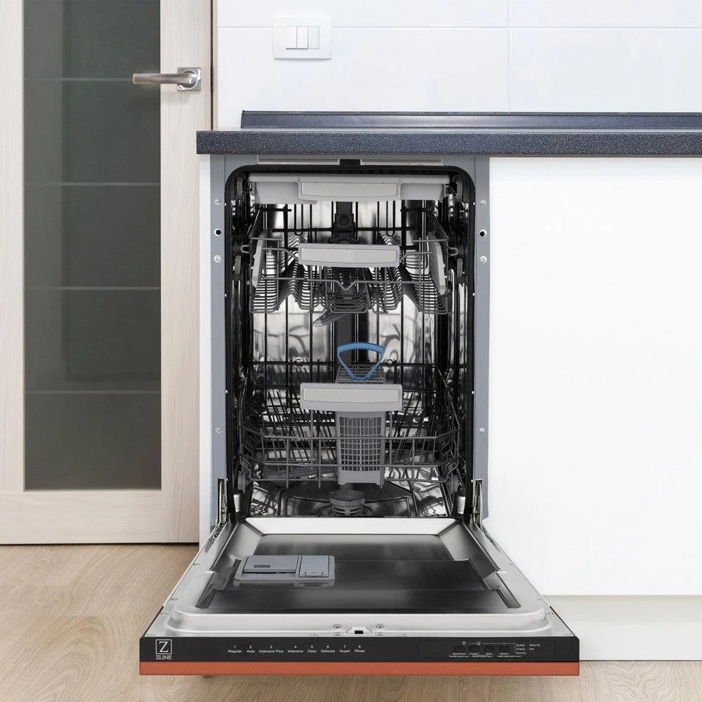 ZLINE 18 in. Tallac Series 3rd Rack Top Control Built-In Dishwasher in Copper with Stainless Steel Tub, 51dBa (DWV-C-18) - Image 12