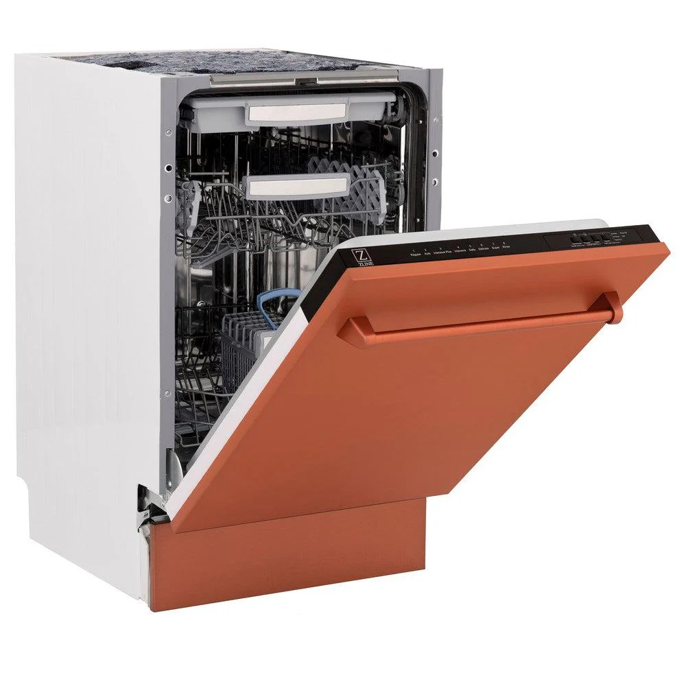 ZLINE 18 in. Tallac Series 3rd Rack Top Control Built-In Dishwasher in Copper with Stainless Steel Tub, 51dBa (DWV-C-18) - Image 5