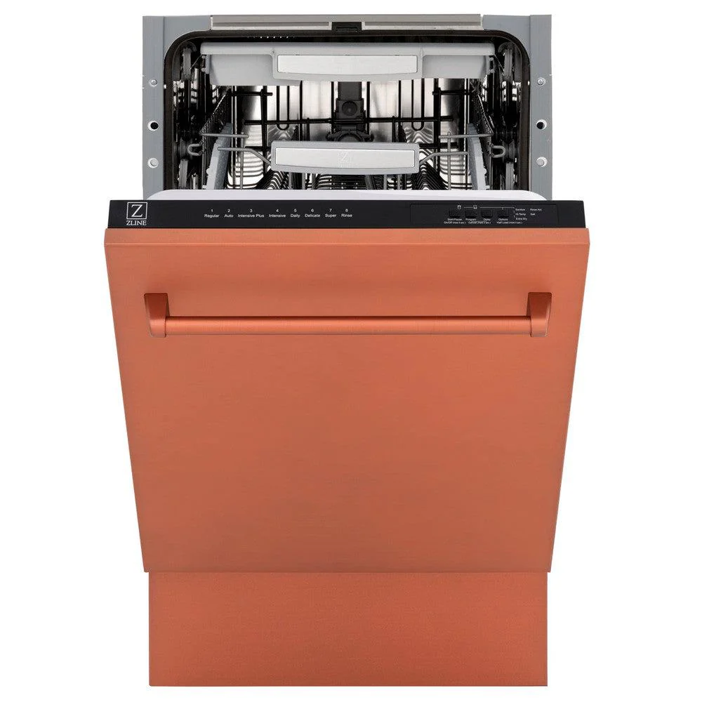 ZLINE 18 in. Tallac Series 3rd Rack Top Control Built-In Dishwasher in Copper with Stainless Steel Tub, 51dBa (DWV-C-18) - Image 7