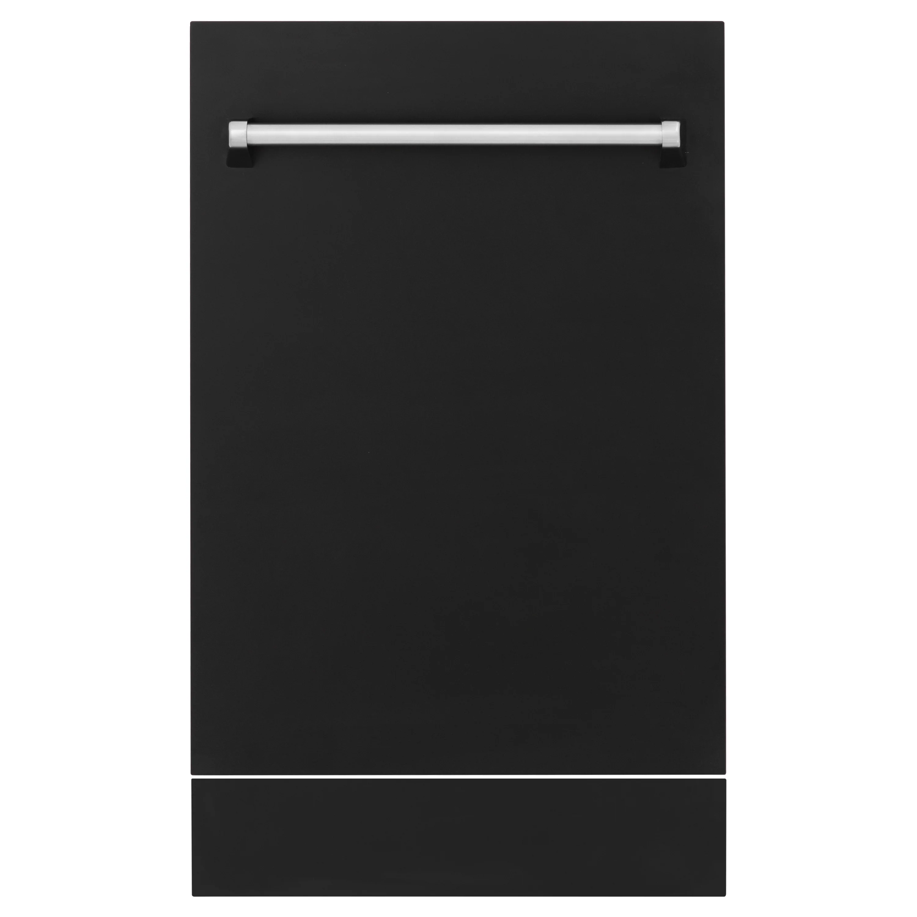 ZLINE 18" Tallac Dishwasher Panel in Black Matte with Traditional Handle (DPV-BLM-18) - Image 3