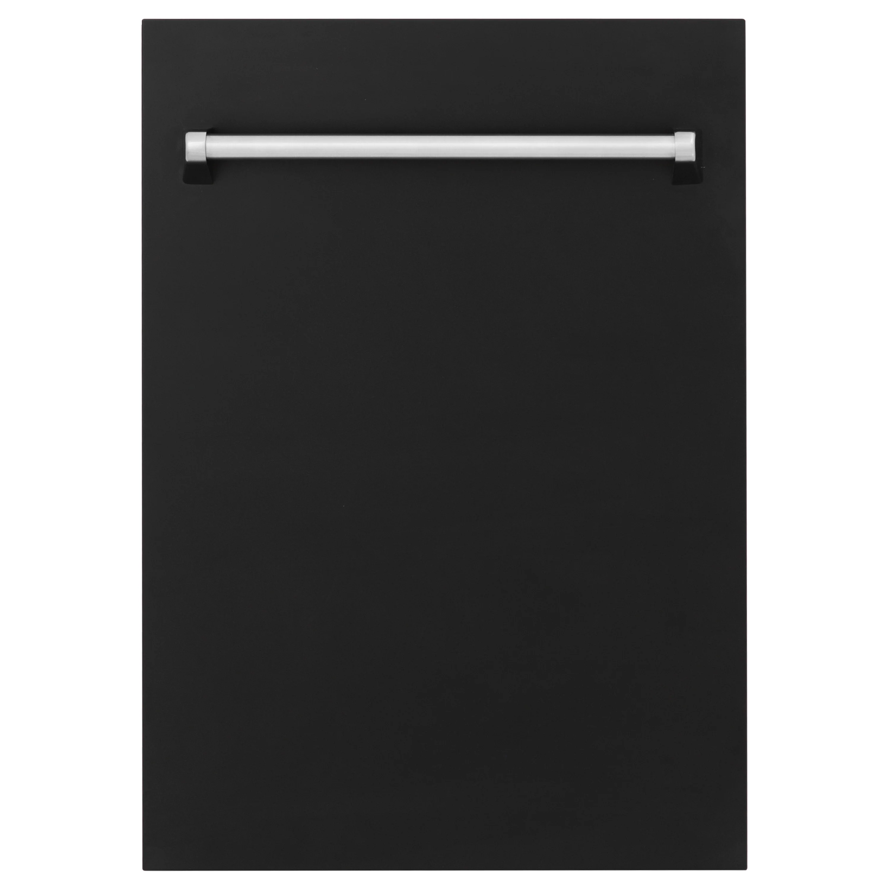 ZLINE 18" Tallac Dishwasher Panel in Black Matte with Traditional Handle (DPV-BLM-18) - Image 4