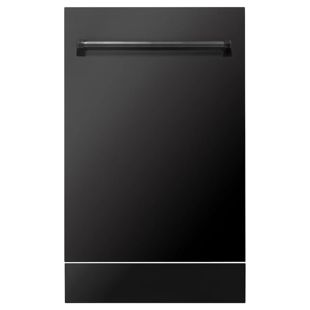 ZLINE 18" Tallac Dishwasher Panel in Black Stainless Steel with Traditional Handle (DPV-BS-18) - Image 3